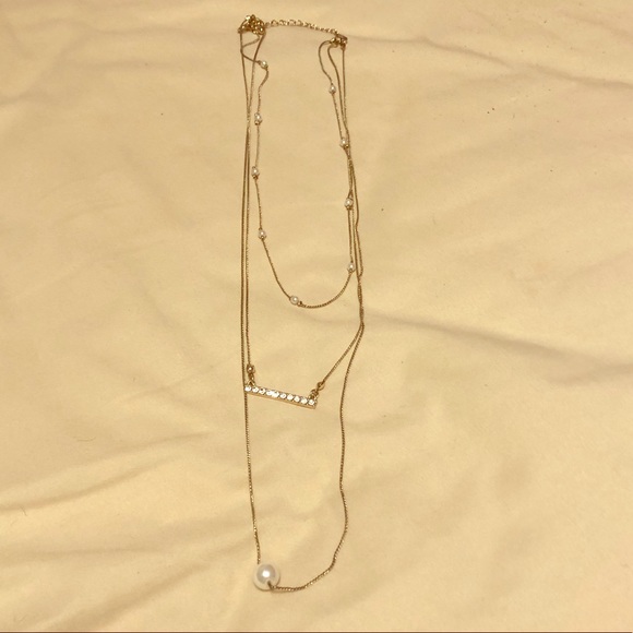 Mossimo Supply Co. Jewelry - Layered pearl& rhinestone necklace